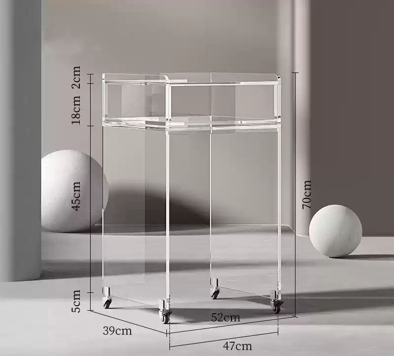Acrylic shelf with drawer