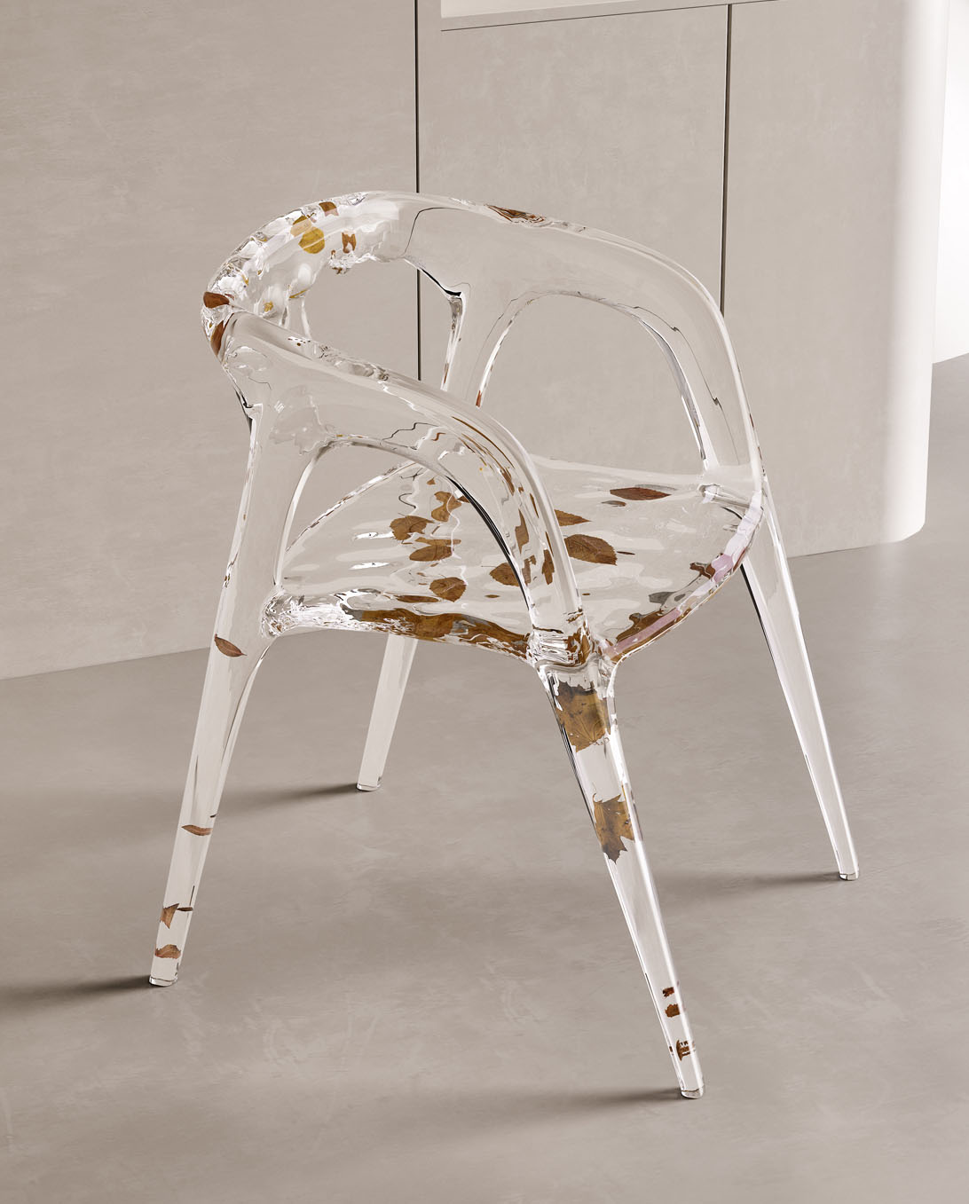 Acrylic creative dining chair designer light luxury transparent tea table