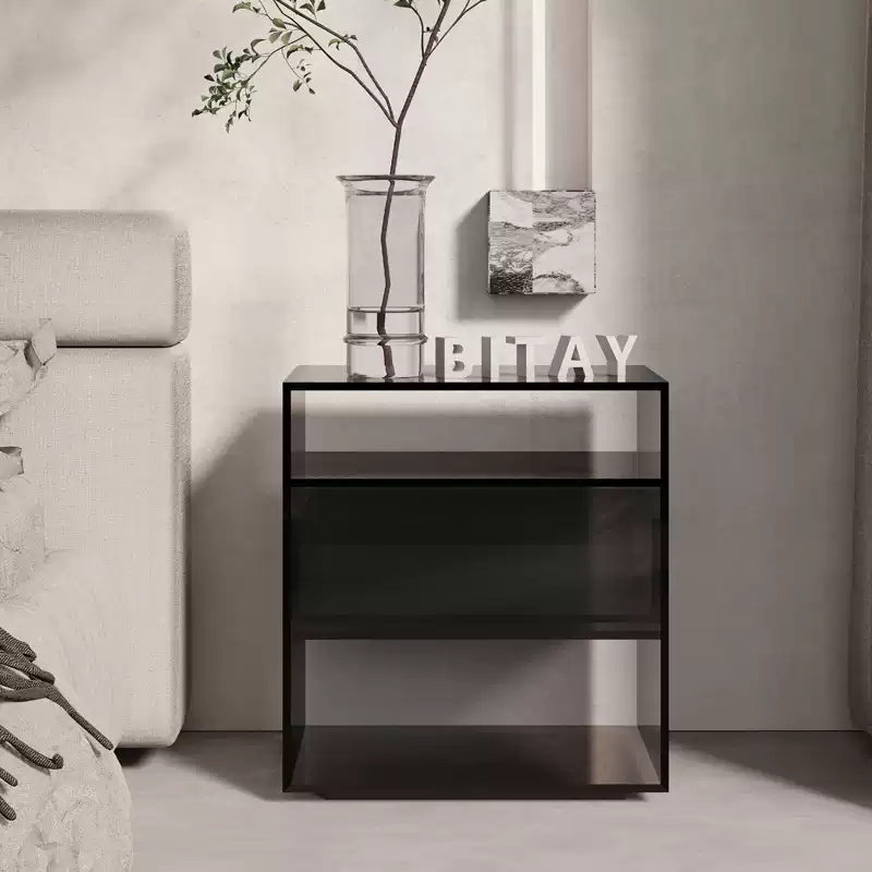 Acrylic small internet celebrity bedside table light luxury simple cabinet ins